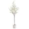 6ft. Artificial Cherry Blossom Tree with White Decorative Planter